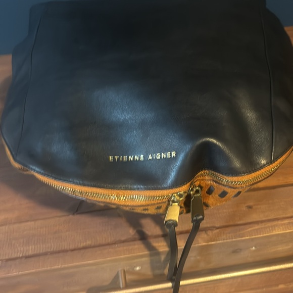 Suede Etienne Aigner Hobo Bag - Mustard - Picture 8 of 8